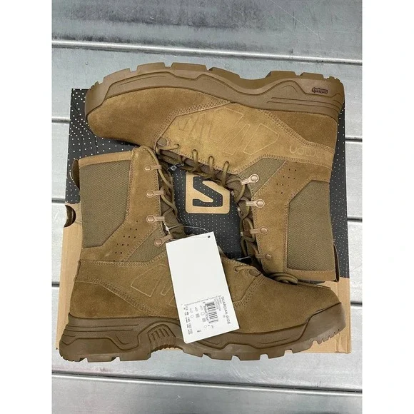 Salomon Guardian Combat Boots Mens 13EE Coyote Suede Leather Lace Up‎ Tactical